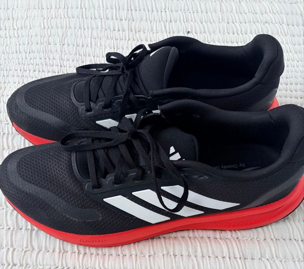 Adidas Duramo SL Men’s Running Shoes Size 12.5 Black Red Lightweight Sneakers